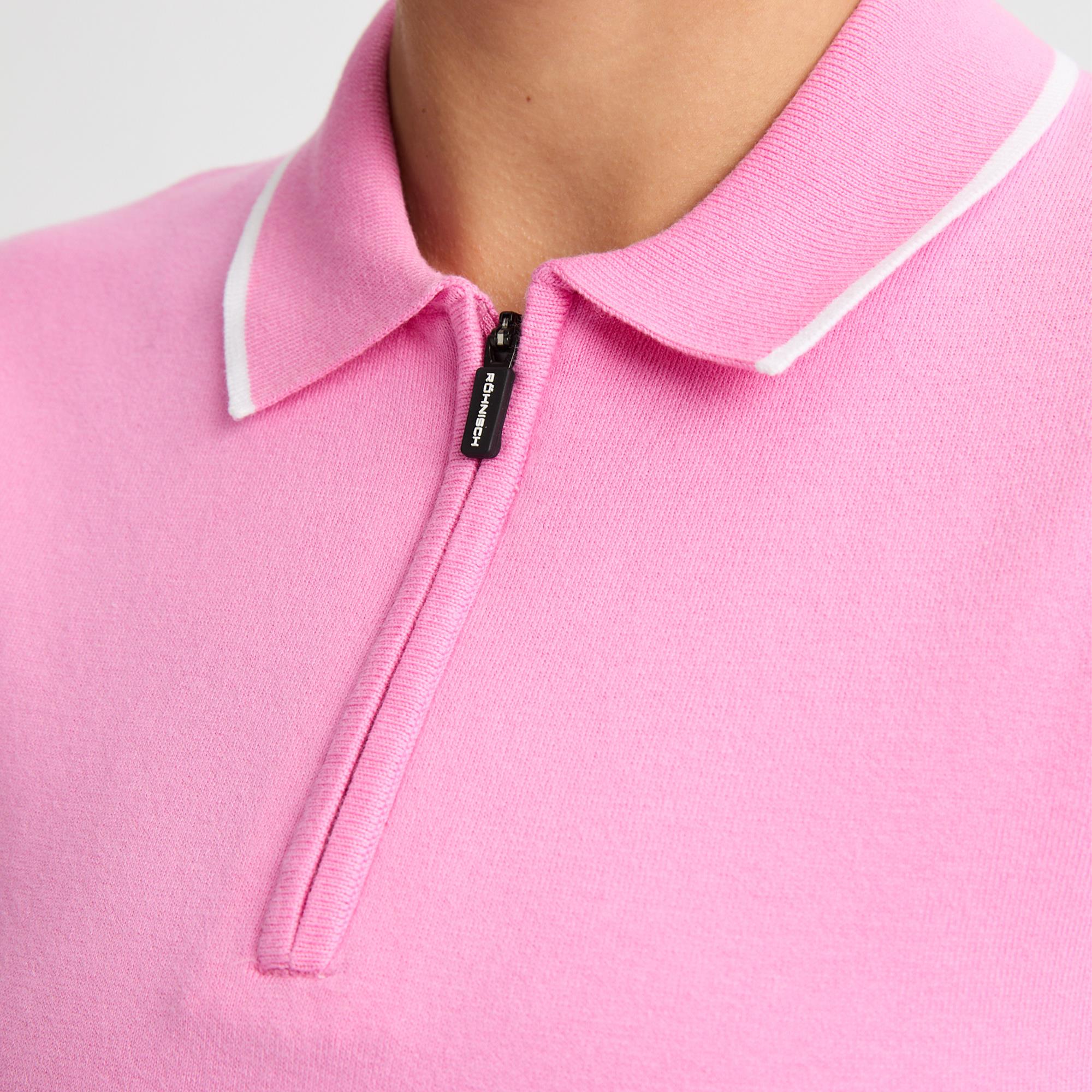 Rohnisch Knitted Ladies Golf Polo Shirt Fuchsia Pink